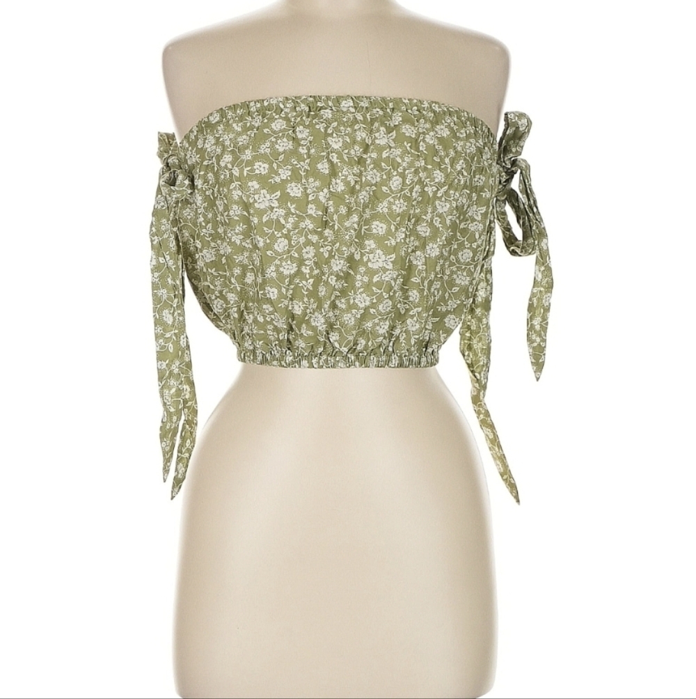 Eberjey Garden Andy Off-Shoulder Crop Top NWT Size Medium - Picture 4 of 9